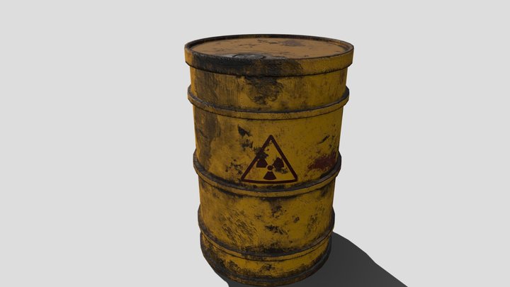 Game Ready Toxic Barrel – Kostenloses 3D-Modell STL