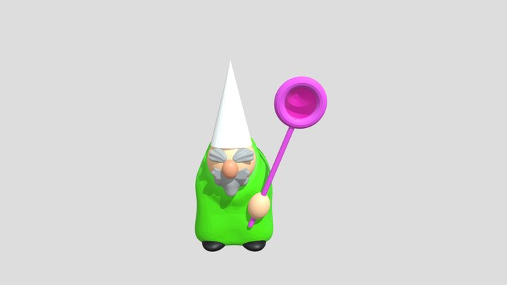 Green "Crawly" Wizard 3D Model