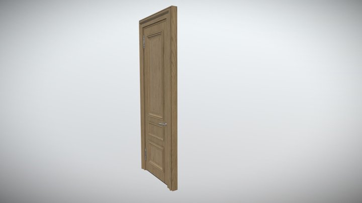 Panel Door Single 3D Model