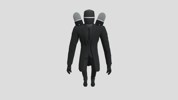 Large Microphone Man 3D Model