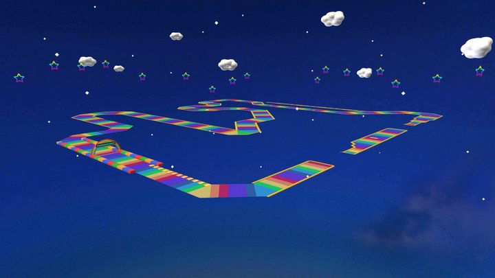 GBA Rainbow Road 3D Model