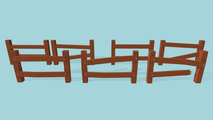 [FREE] Lowpoly Fences 3D Models – Modello 3D gratuito STL