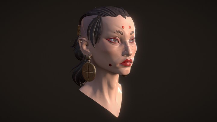 Female head 3D Model