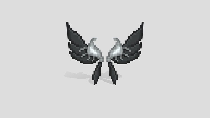Black Steel Wing 3D Model