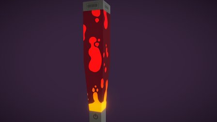 Lava lamp Bat (Red) 3D Model