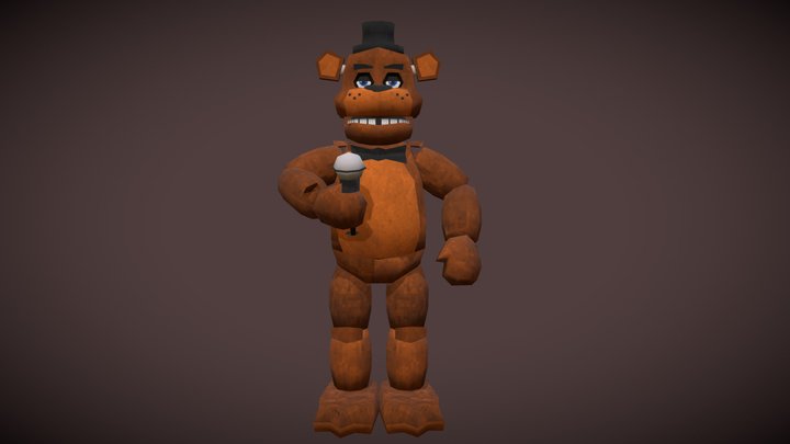 Freddy Fazbear Low Poly 3D Model