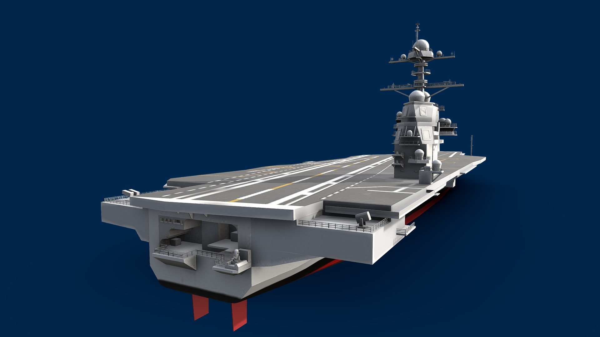 Next-generation Nuclear-powered Concept Aircraft Carrier 3D Model ...