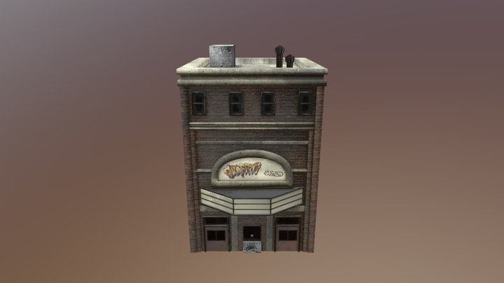 Abandoned New York Cinema 3D Model