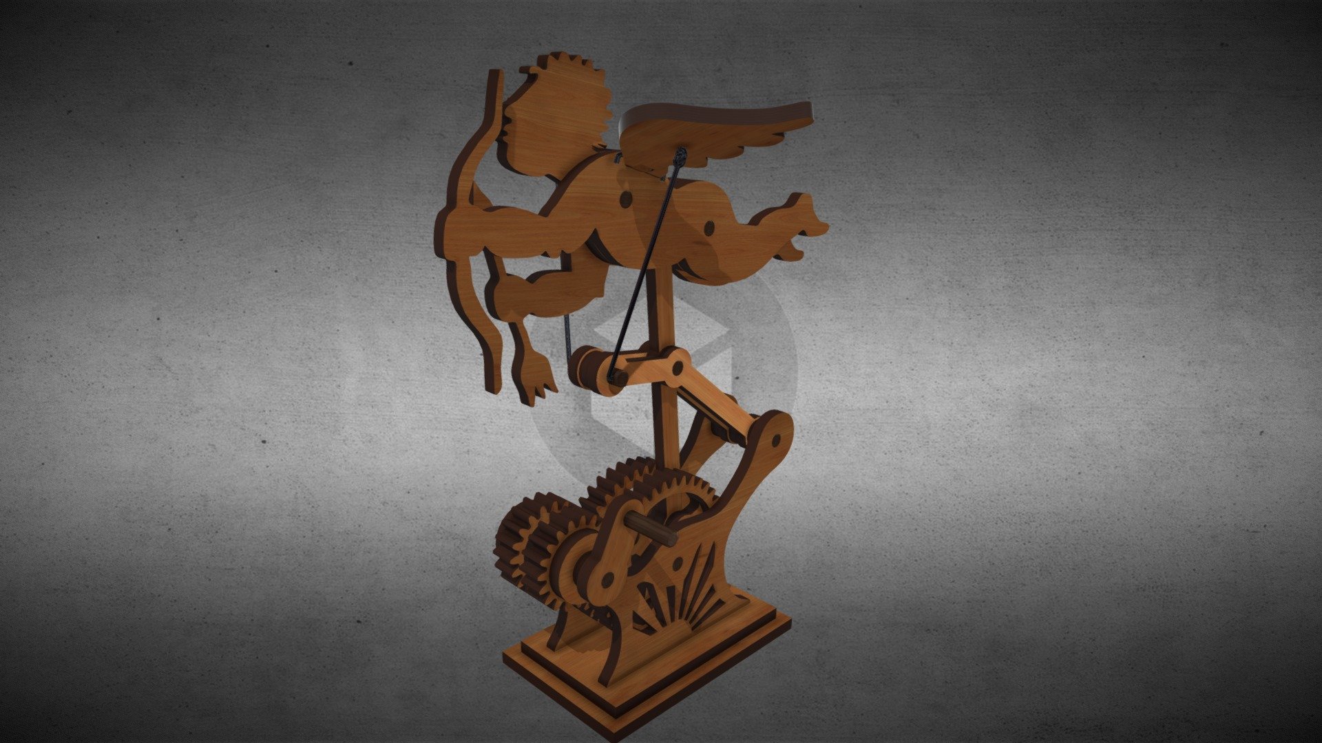 Laser-cut Cupid Wooden Toy