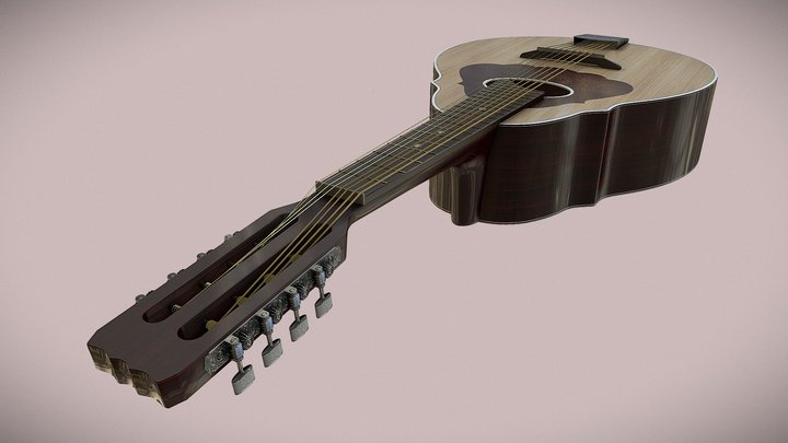 [Free] Croatian Mandolin #01 3D Model