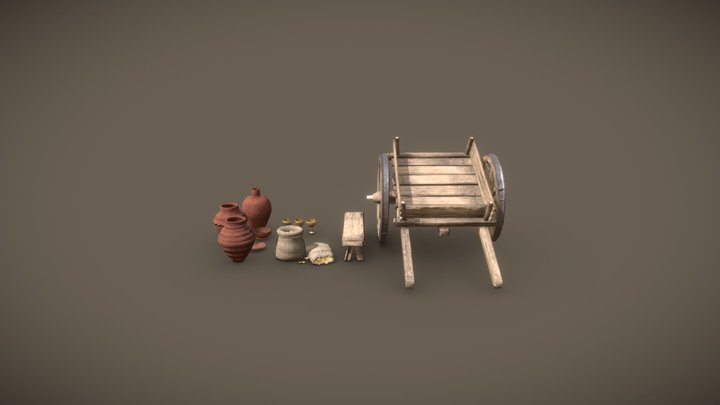 Assortment of props 3D Model