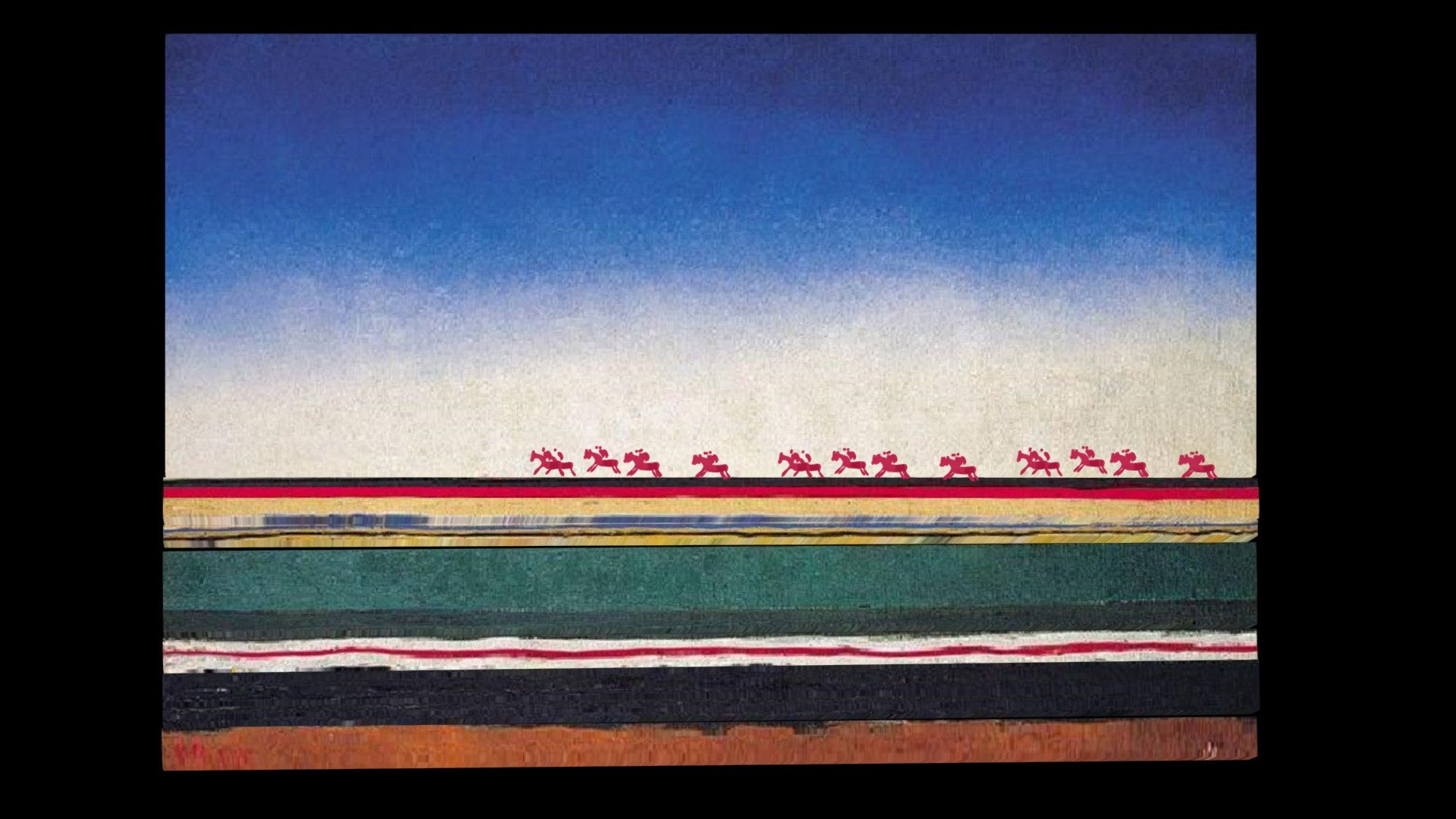 Red Cavalry Riding