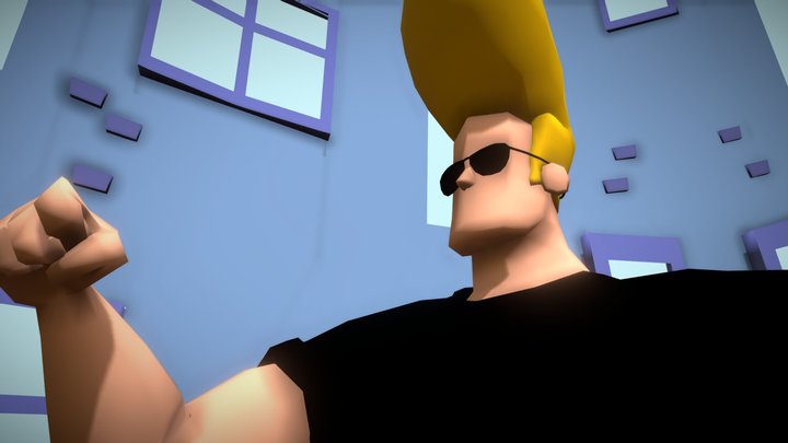 Johnny Bravo 3D Model - Character Fan Art 3D Model