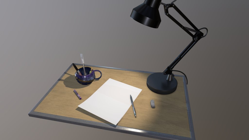 CGT 116: Desk with Mug Scene