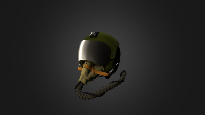 Fighter Pilot Helmet 3D Model