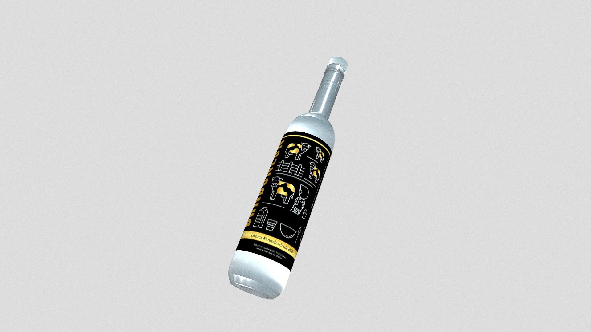 Botella Licor Fino Dulce de Leche Uruguayo