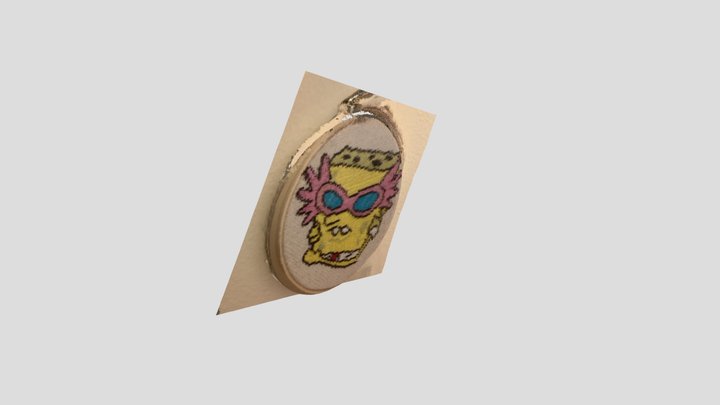 Spongebob cross-stitch 3D Model