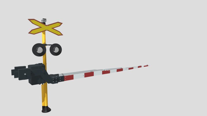 Level Crossing Barrier (Indonesia) 3D Model