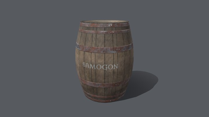 Barrel wood (деревянная бочка) GameDev Legends 3D Model