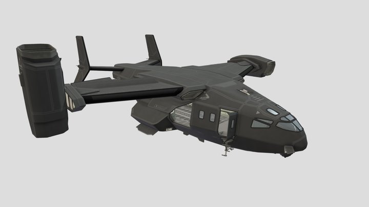 AV-44 Open Panels 3D Model