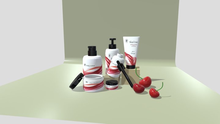 Be You - Cherry Cosmetic Range 3D Model