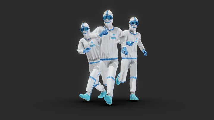 Heroes of the pandemic - FREEBIE 3D Model