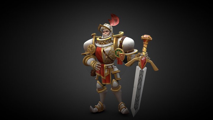 RoyalGuard Handpainted PBR 3D Model