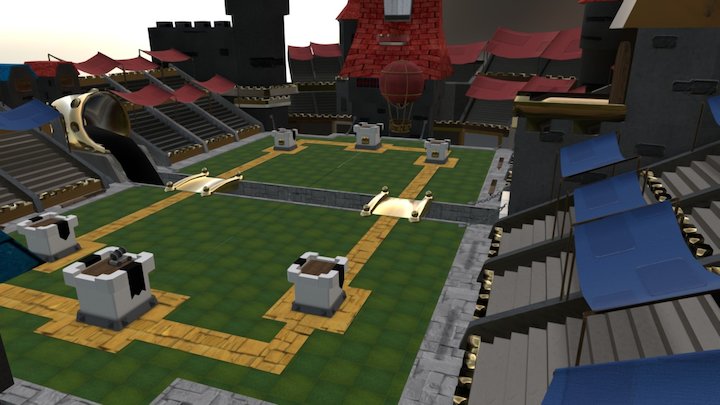 Enviroment Clash Royal 3D Model