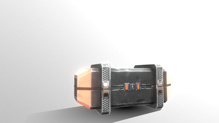 Sci-fi Crate 3D Model