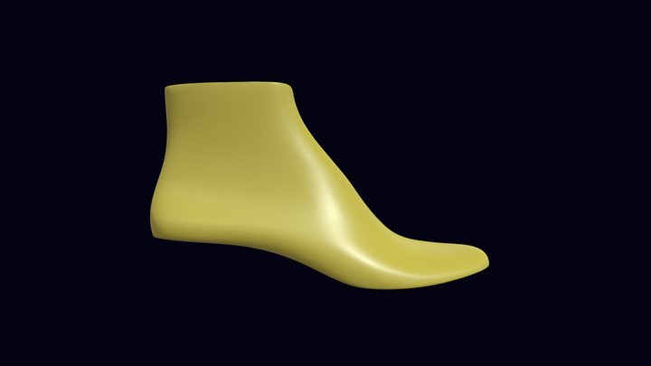 Mid Heeled Wedge Sandal Last 3D Model