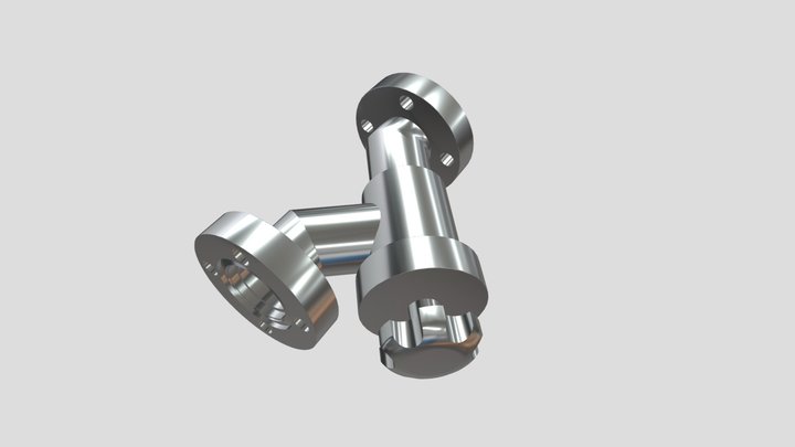 CF Y-valve 3D Model