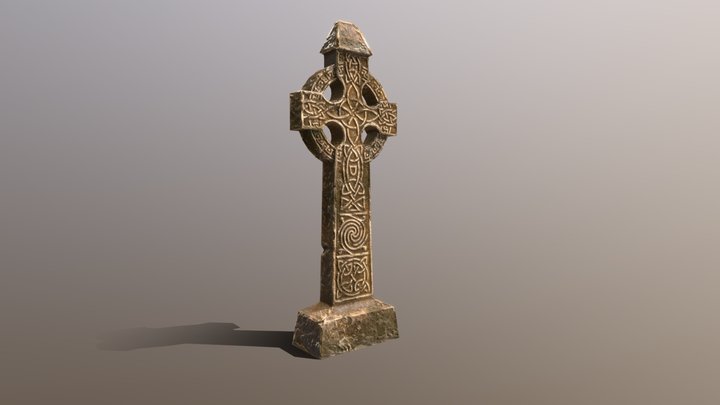 Celtic Gravestone 3D Model