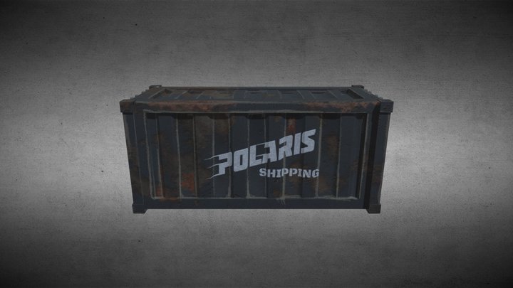 Shipping Container Navy 3D Model