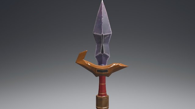 First Hand Painted Sword 3D Model