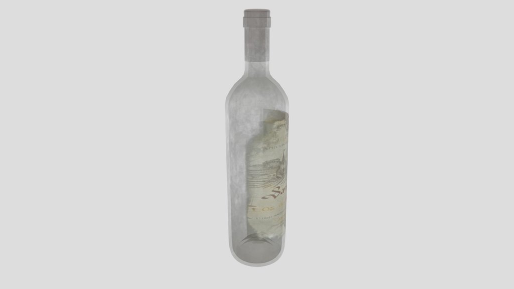 3d Vintage Wine Bottle Model
