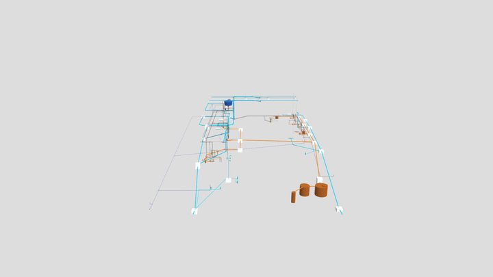Casa 2 Pavimentos Hid_ San_ Gas_ Drenos Rev0 3D Model