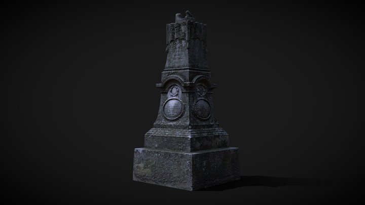 Collins Monument: Lost Statuary (19th C.) 3D Model