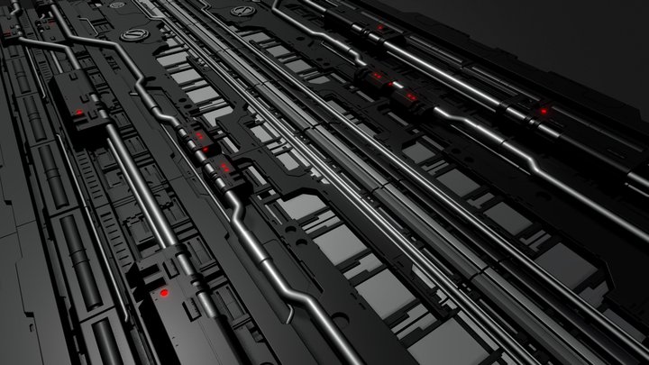 Sci-fi Floor Section KB019 – Modello 3D gratuito STL