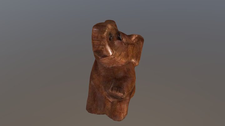 Wooden Elephant 3D Model