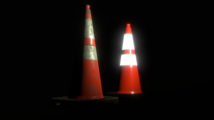 Traffic Cone 3D Props 3D Model