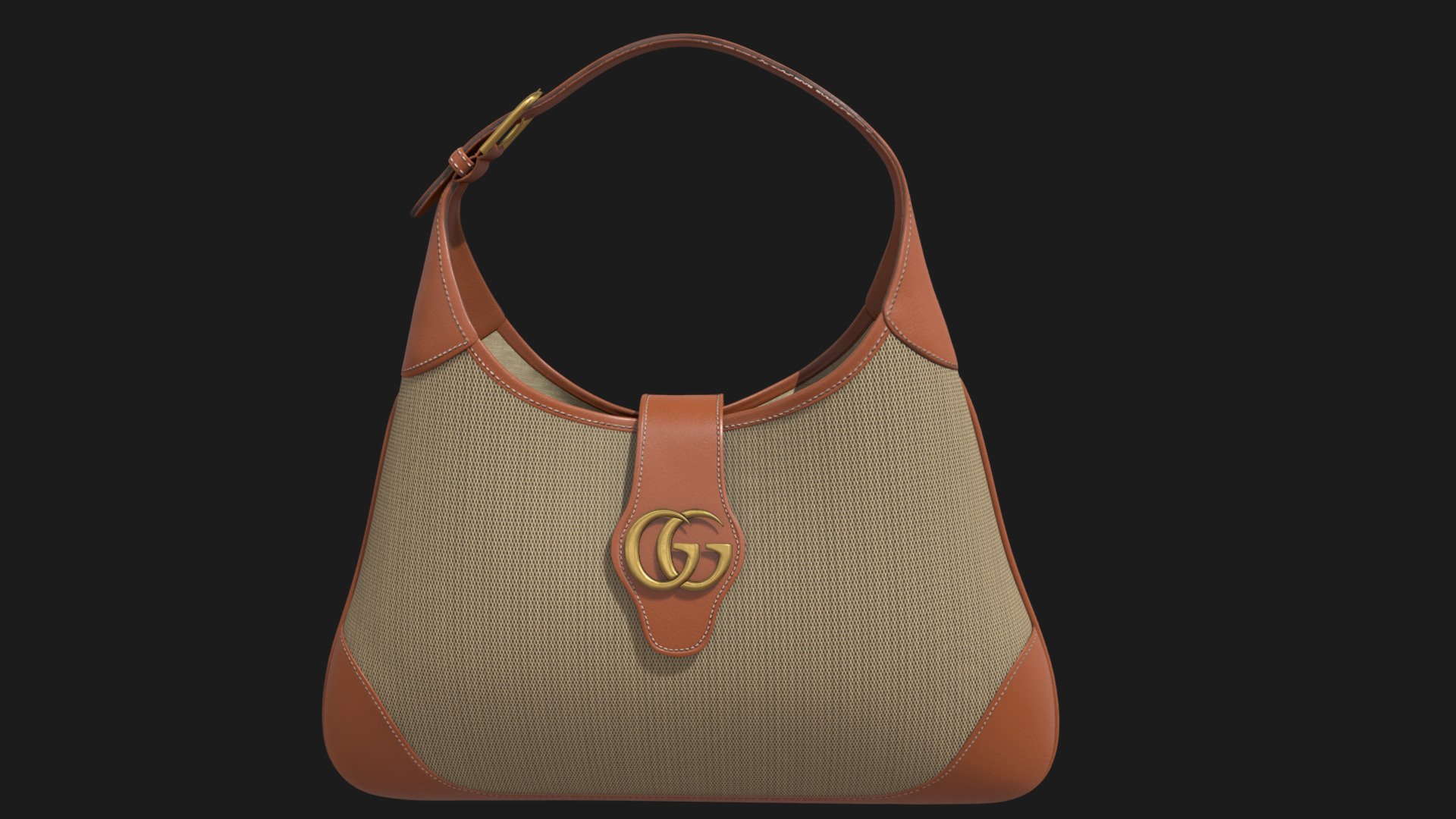3D model Gucci Large Aphrodite Shoulder Bag AR VR / AR / low-poly
