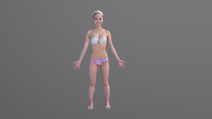 Mizutanigirl Apose OBJ 3D Model
