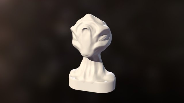 ZBrush 3D Print Head Sculpt 001 (Alien Head) 3D Model