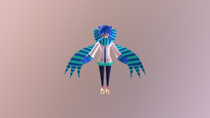 Monster Scarf Character 3D Model