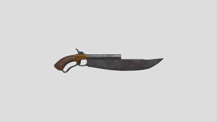 Cutlass Gun - XIX century 3D Model
