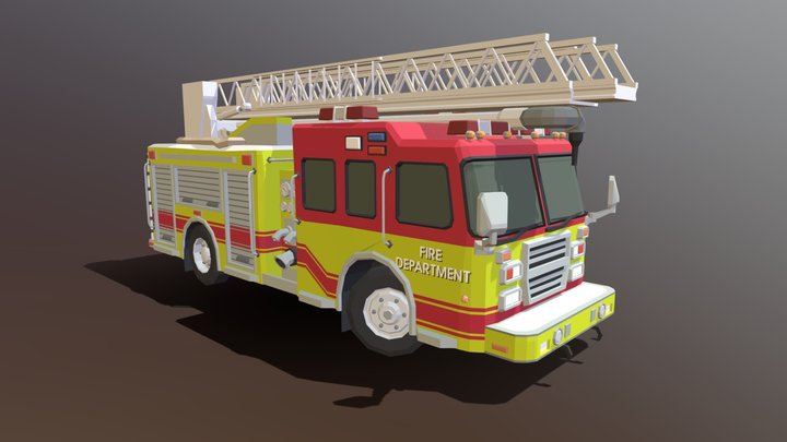 Fire truck (From Synty) – Modello 3D gratuito STL