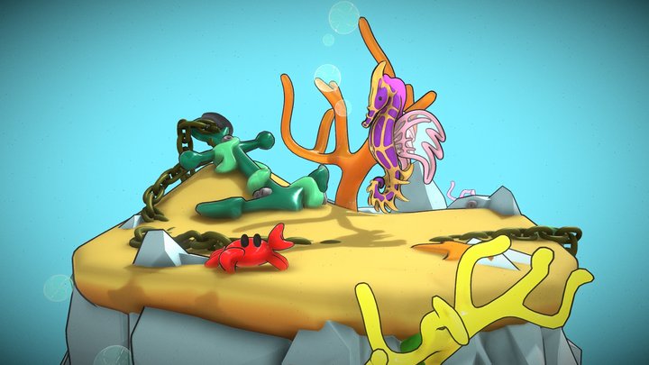 Marine Diorama 3D Model