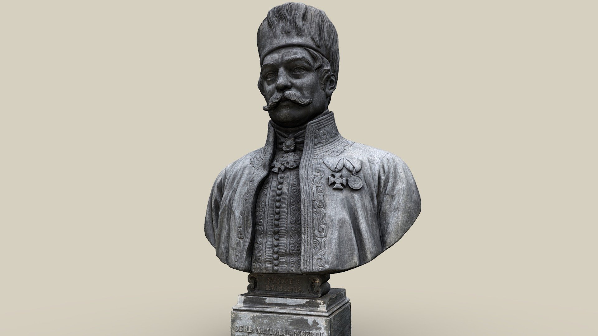 Büste Knićanin — Sketchfab embed 3D viewer