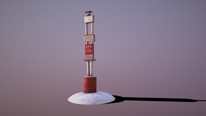 Gas Sation Sign 3D Model
