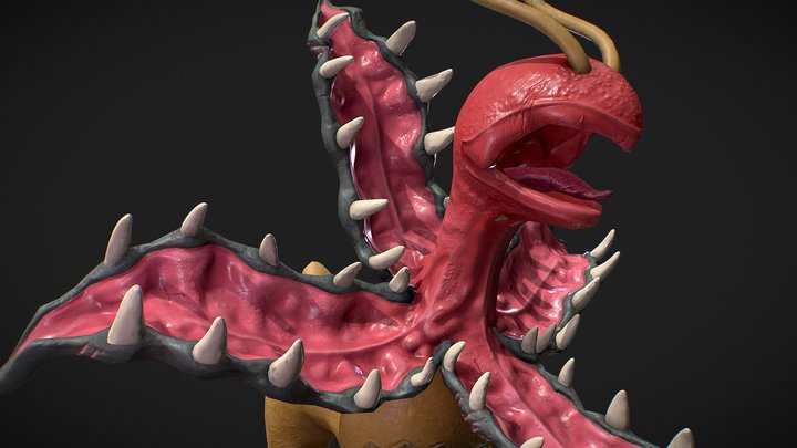 Pokefusion: Mawile + Meganium 3D Model